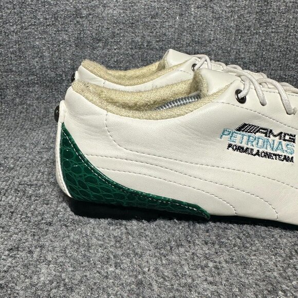 Vintage Puma AMG Petronas Formula 1 Racing Team Shoes White Green Leather main image 5